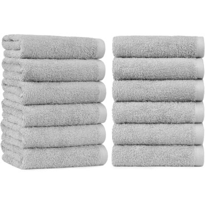 Essuie-mains 100% coton pour salle de bain - paquet de 12 serviettes