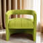 Fauteuil d'appoint incurvé de luxe avec revêtement en velours pour un style sans assemblage, ergonomique et élégant