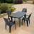 Rimini Rectangular Table with 4 Chairs Garden Set-1857465427