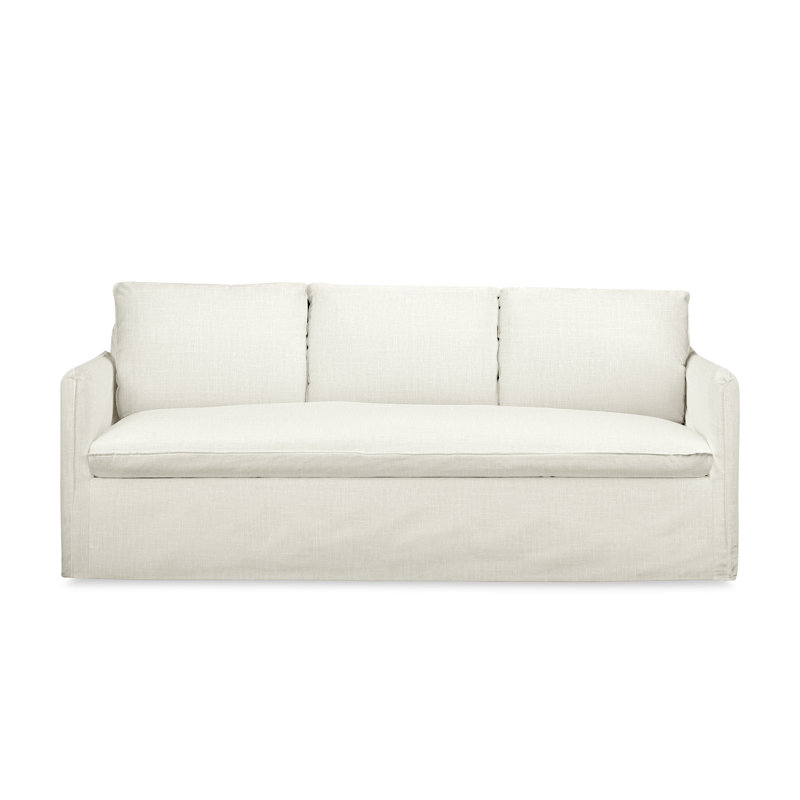 Canapé de 83 po Bellatrix, Mélange de lin performance blanc cassé Lena