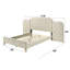 Lit à panneau tapissier beige Aishe-98269314