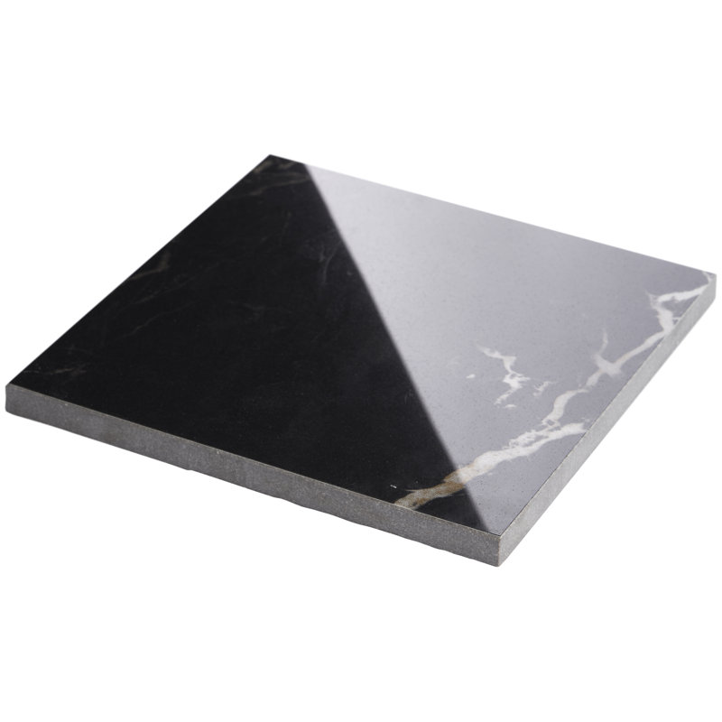Carrelage mural et de plancher en porcelaine 6 po x 6 po Marmo, Noir