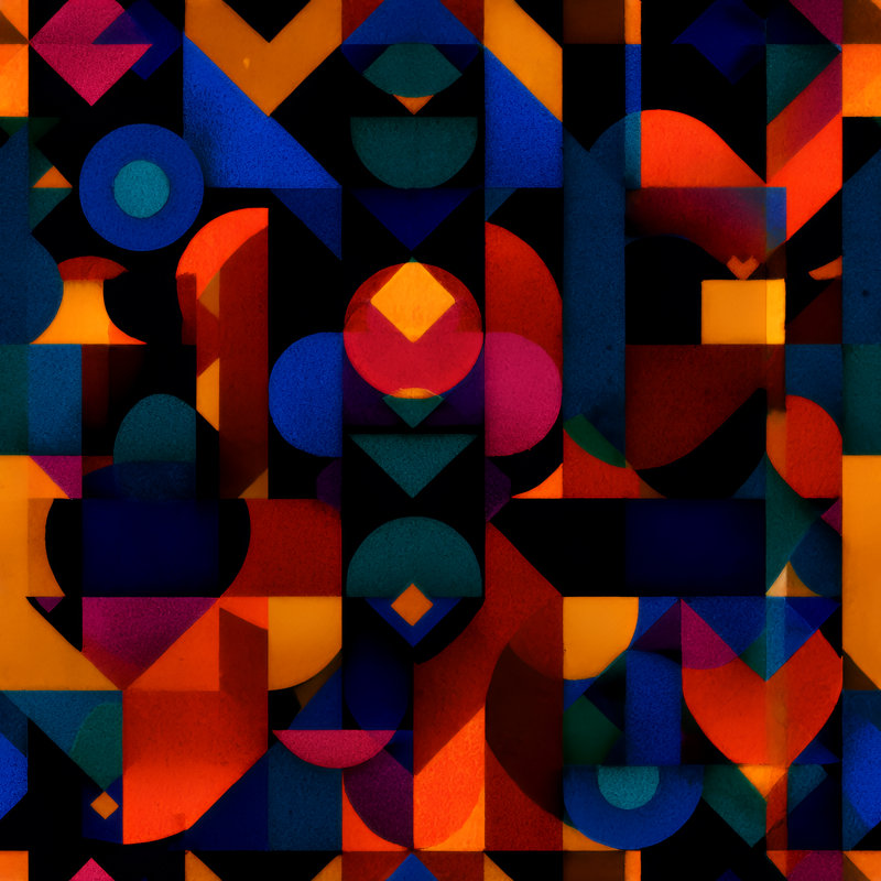 Papier peint géométrique abstrait mural