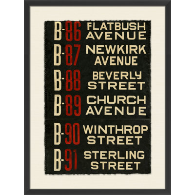 Brooklyn Bus Roll Sign II Print