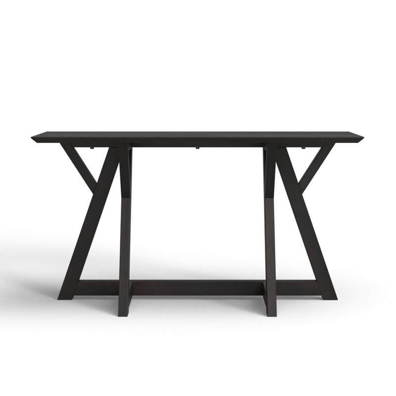 Persimmon Solid Wood Console Table, Dark Brown