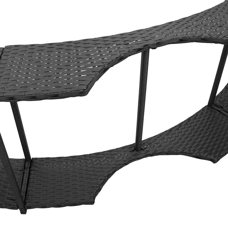 Contour de spa en rotin Vidaxl, Noir