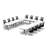 Rectangle 12 Person Flip Top 72'' L Modular Training Table and Chair Set with Casters and Modesty Panel and Cable Management