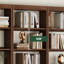 Bibliothèque standard en bois massif noyer moderne-1022390861
