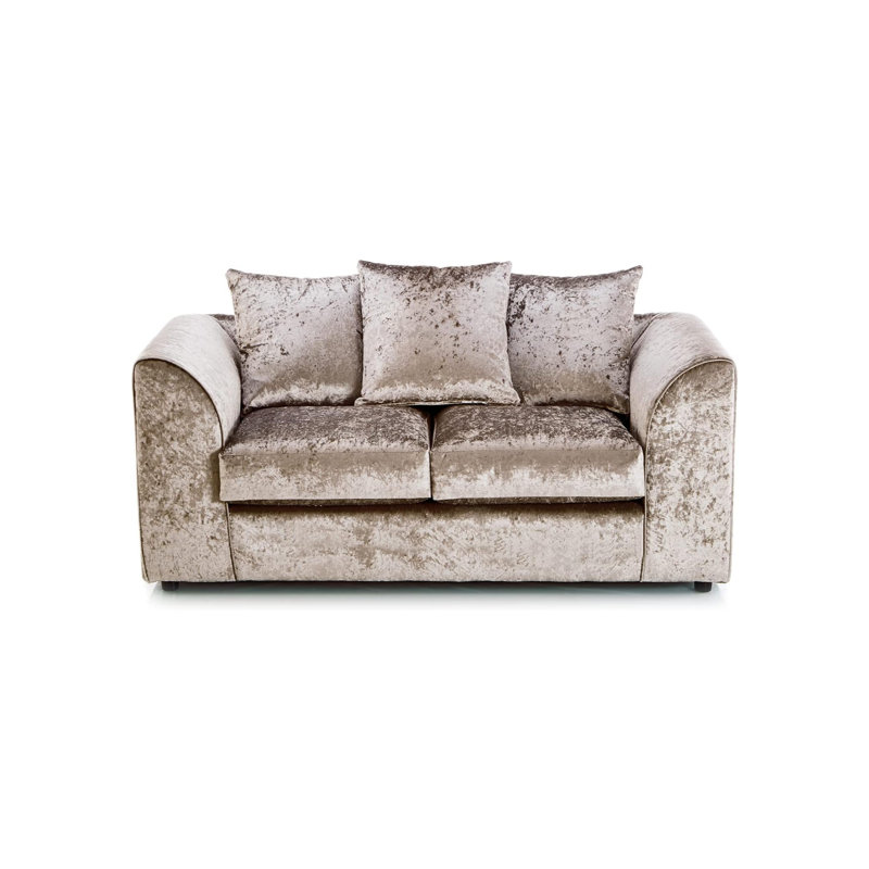 2 Seater Velvet Sofa, Beige