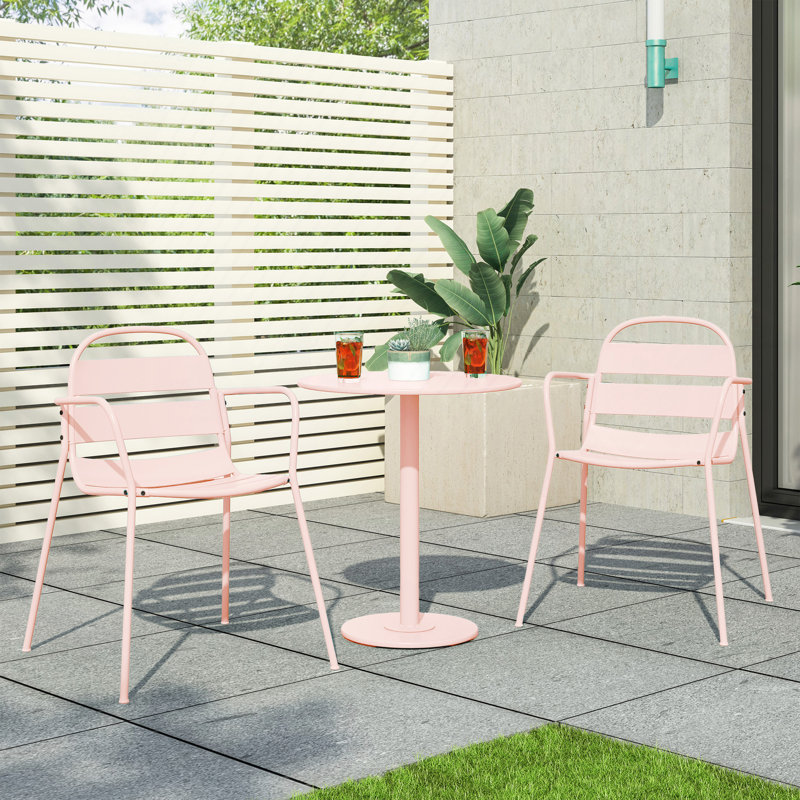 Terra Nova Bistro Set, Light Pink