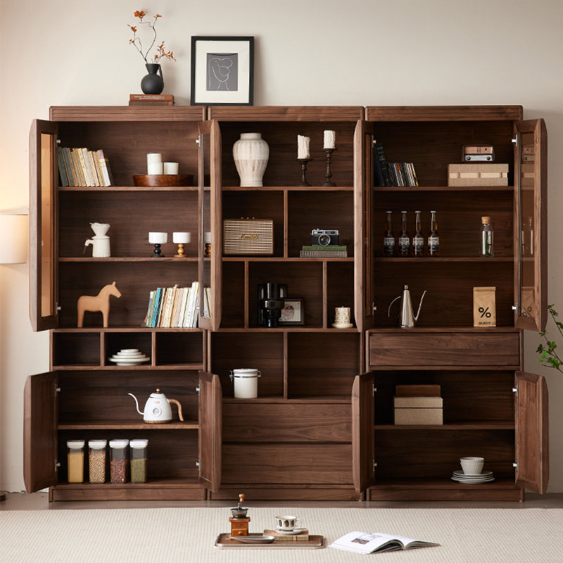 Nouvelle bibliothèque en bois massif de style chinois