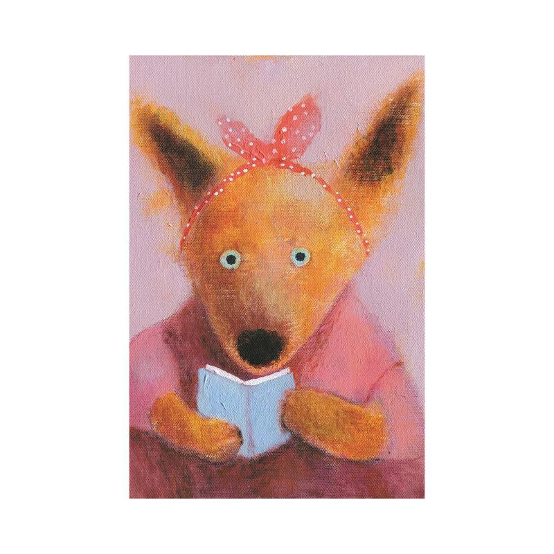 The Fox Reading The Book By Natalia Shaloshvili - Wrapped Canvas Painting by Natalia Shaloshvili - Wrapped Canvas Painting