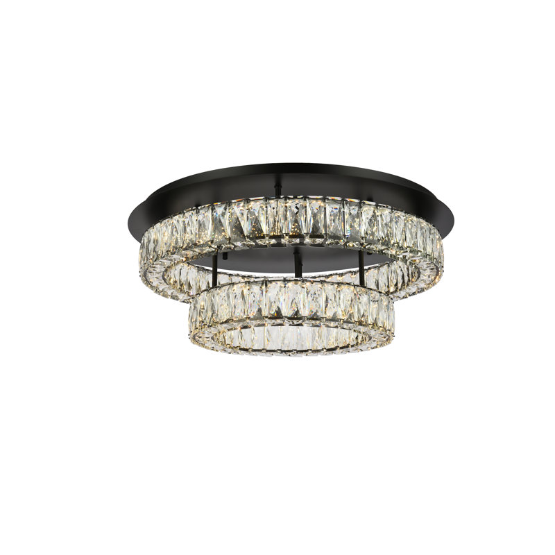 Plafonnier encastré à DEL 17,7 po Bodell, H 10 po x l 26 po x P 26 po, 31.5, Noir
