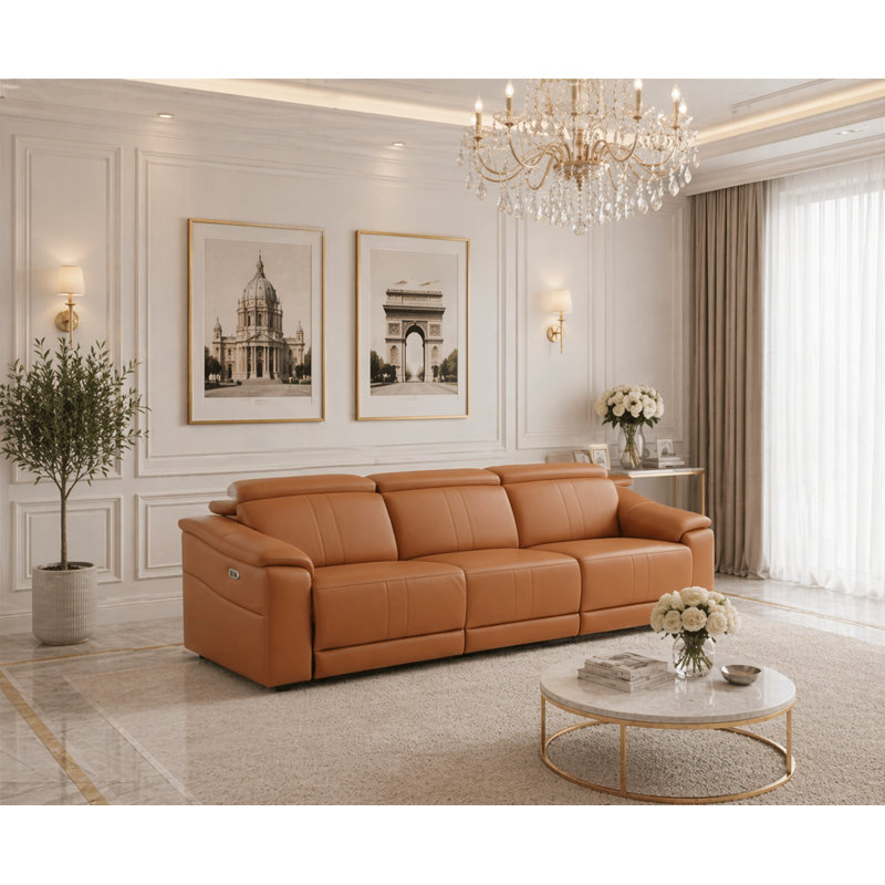 Mokkie-Canapé modulaire inclinable électrique 3 pièces avec repose-tête et repose-pieds réglables