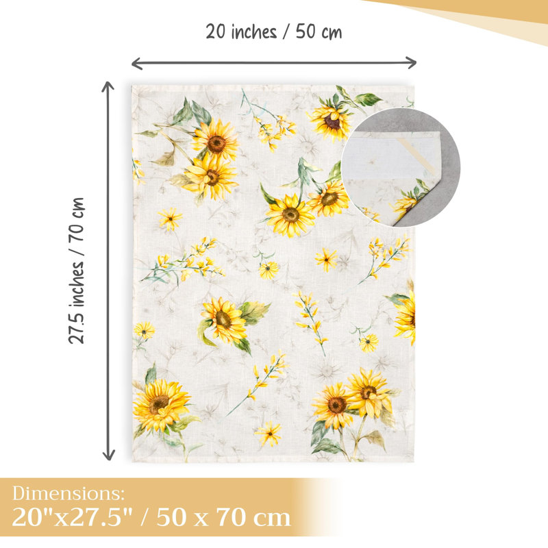 Ensemble de 3 torchons de cuisine en tissu 100% coton 27,50 "x 20" Maison d 'Hermine absorbant avec boucle de suspension pour les décorations de la Saint-Valentin printemps / été (Candice)