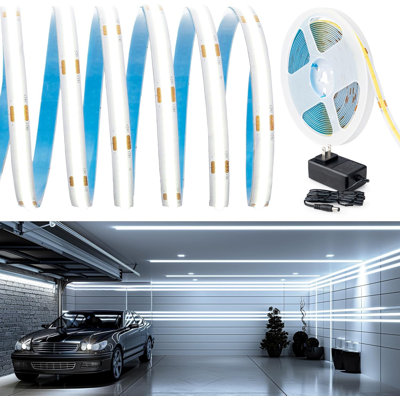 Bande lumineuse DEL COB 32,8 pi / 10 m, IRC 90+ 6000 K