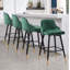 Swivel Velvet Upholstered Counter & Bar Stool With Solid Metal Frame-1929667208-1921254708-1912855099