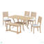 Ensemble de table de salle à manger 6 pièces en bois avec tablette de rangement et pieds courbés, ensemble de table de cuisine avec banc et 4 chaises de salle à manger à coussins amovibles, style moderne-762609036-762609039-762609024