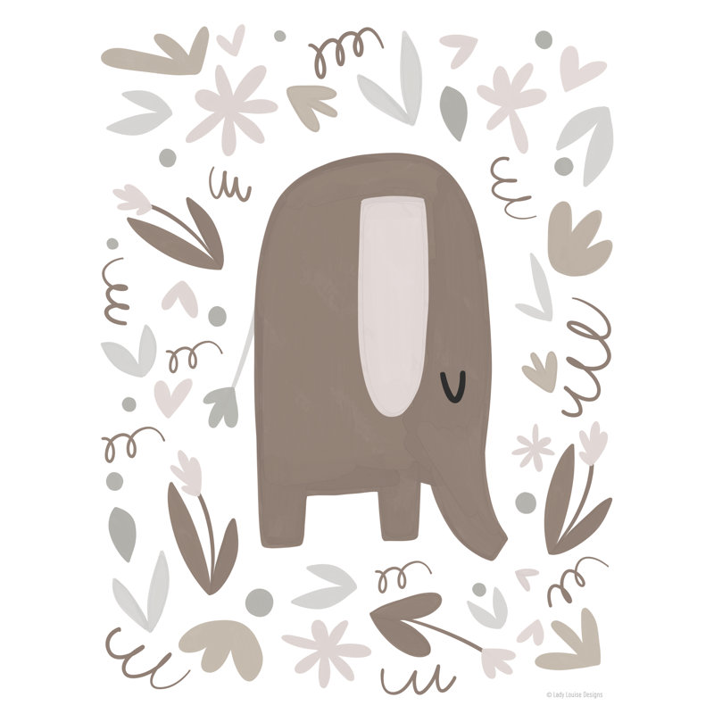Éléphant endormi, H 36 po x l 24 po