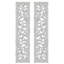 White Wood Intricately Carved Scroll Floral Wall Decor 12"W, 49.5"H