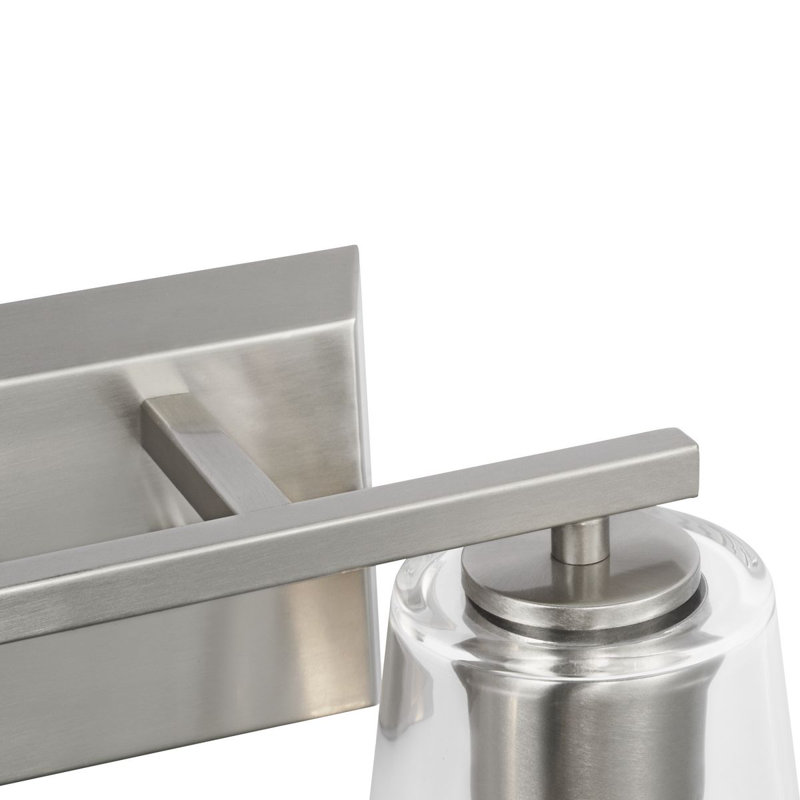 Dormer 2 - Light Dimmable Vanity Light, Clear, Brushed Nickel