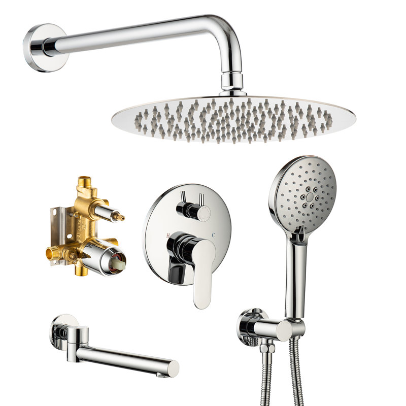 All-In-One Kit with Rough in-Valve, Chrome