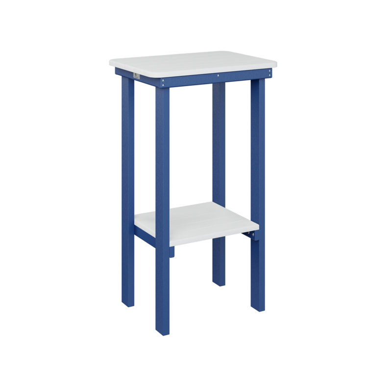 Table de bout rectangulaire Berlin Gardens, Blanc, Bleu pacifique