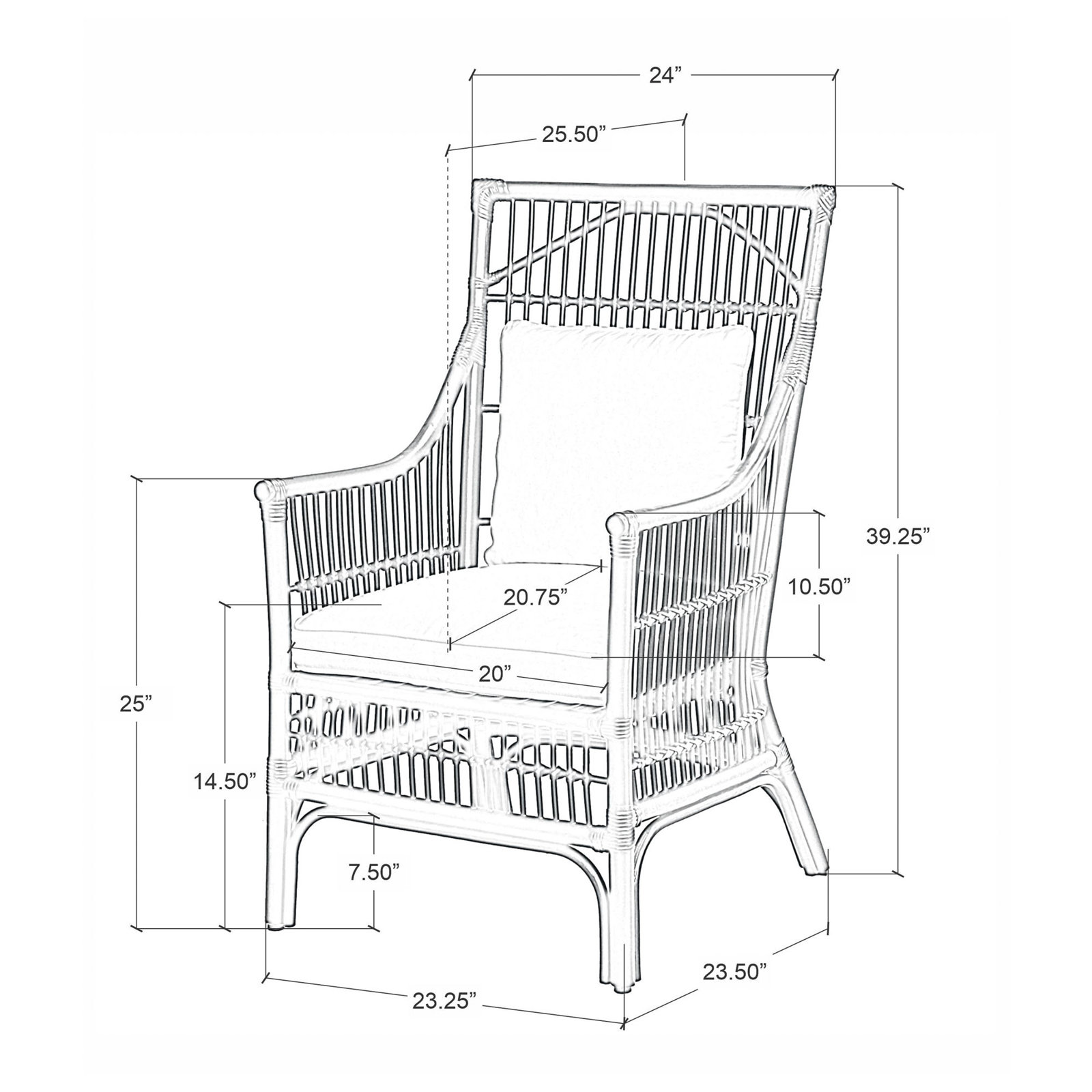 Jamestown Cotton Upholstered Accent Chair, Brown