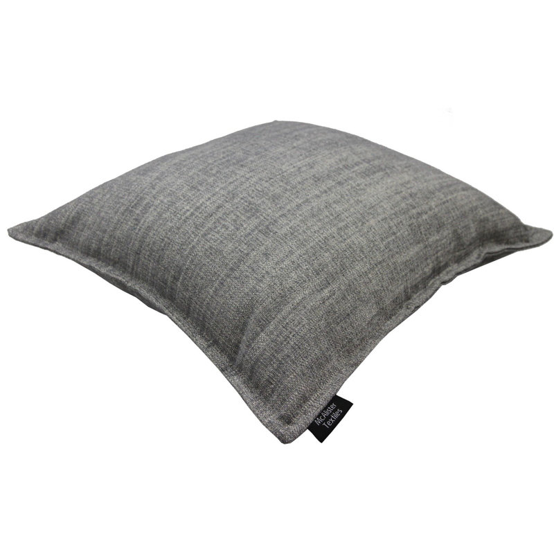 Cyrus Square Cushion Cover, 43 x 43cm, Charcoal Grey