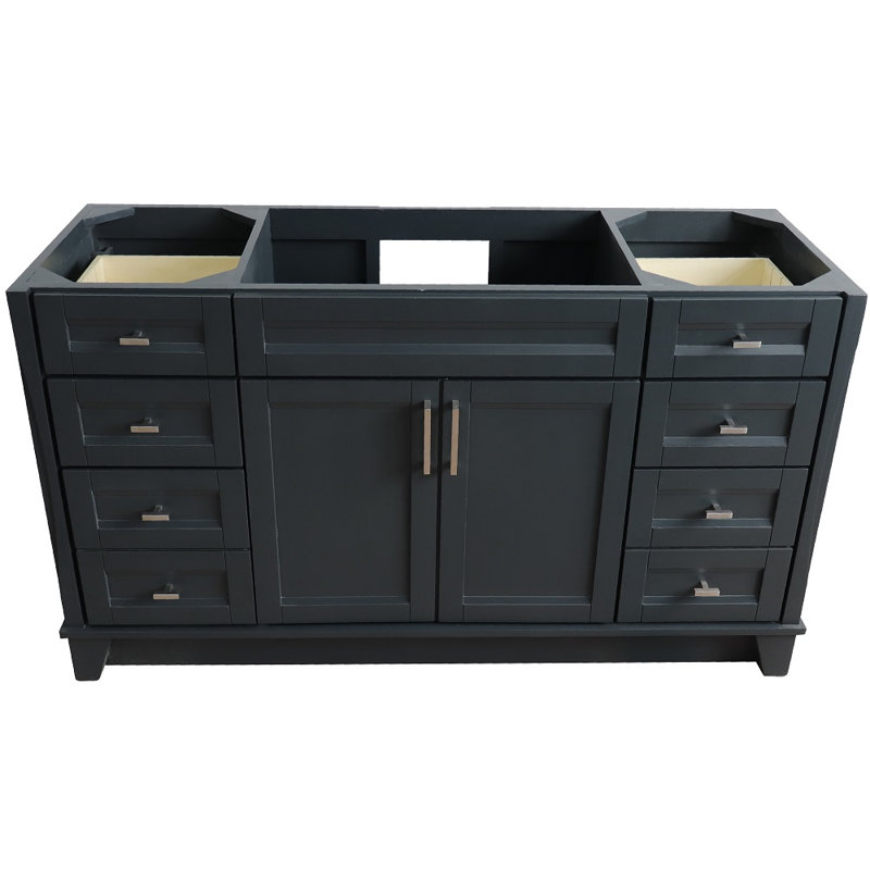 Base de meuble-lavabo simple 60 po seulement, Gris foncé