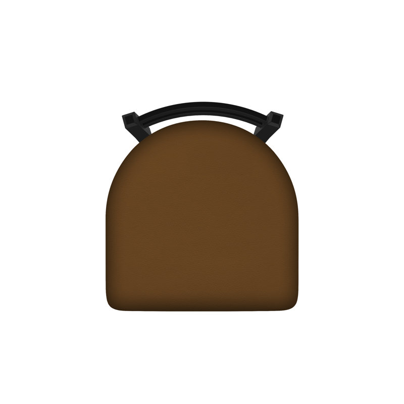Tabouret de coiffeuse en métal Jackie, Vinyle - Chaume de galop, Noir froissé