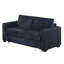 Ensemble de canapés 2 pièces de style moderne 1X Canapé 1X Causeuse Coussin de dossier Pieds en plastique Porte-gobelets Port de charge Rembourrage en velours côtelé Salon principal-184627521-184627534