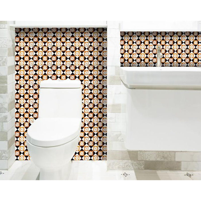 Adhésif décoratif carreaux, Blanc, 5 po x 5 po