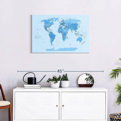 Carte du monde Aliaz - blues