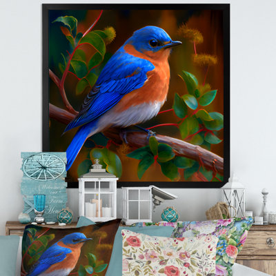 " Beautiful Bright Bluebird On A Branch I "