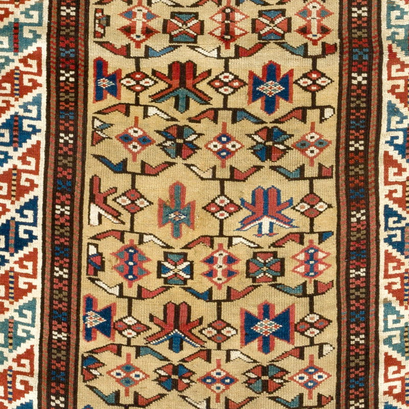 Tapis antique de style Daghestan, vers 1880