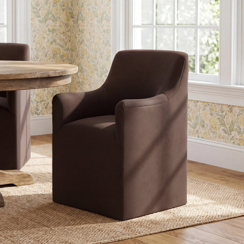 Howth 20.75'' H Upholstered Armchair, Zuma Laurel Textured Linen
