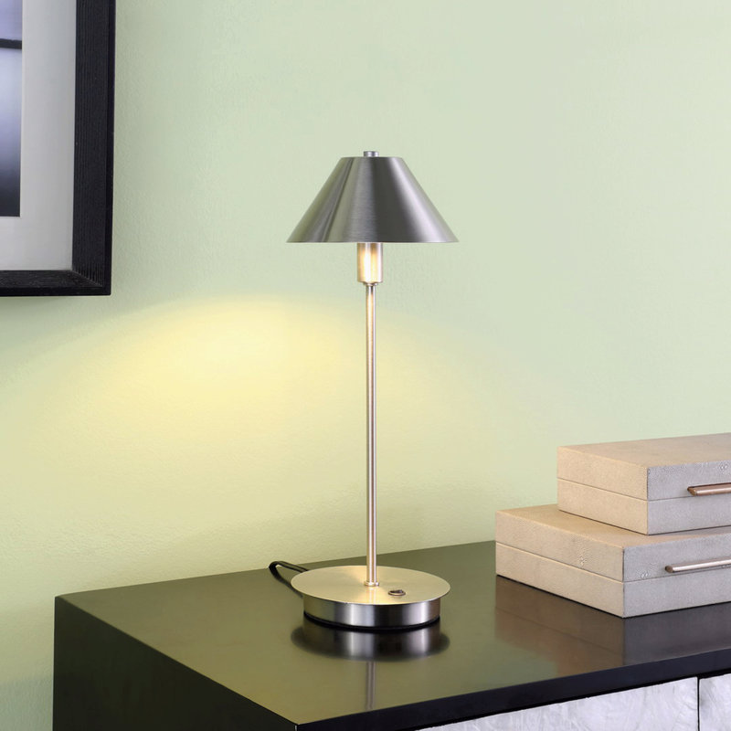 17.5" Silver Nickel G-9 Led Table Lamp