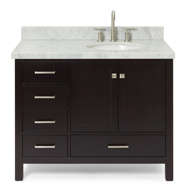 Ensemble de meuble-lavabo simple Cambridge, Espresso, 43"