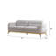 Canapé de style moderne fait de bois et d'accents dorés-1209310531