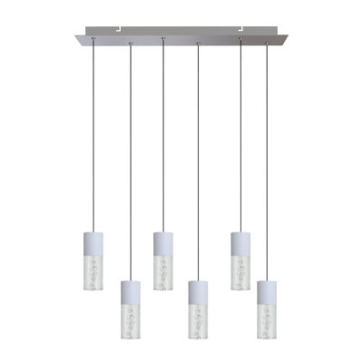 Luminaire suspendu cylindrique 6 lumières DEL Andromedae