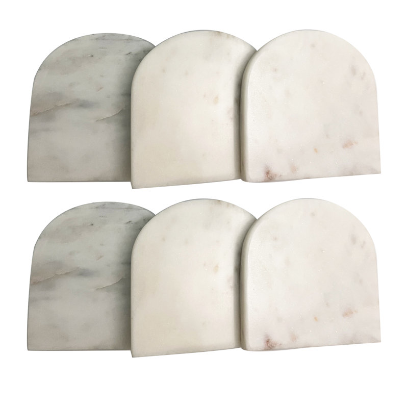 Marble U-Shaped 6 Piece Coaster Set