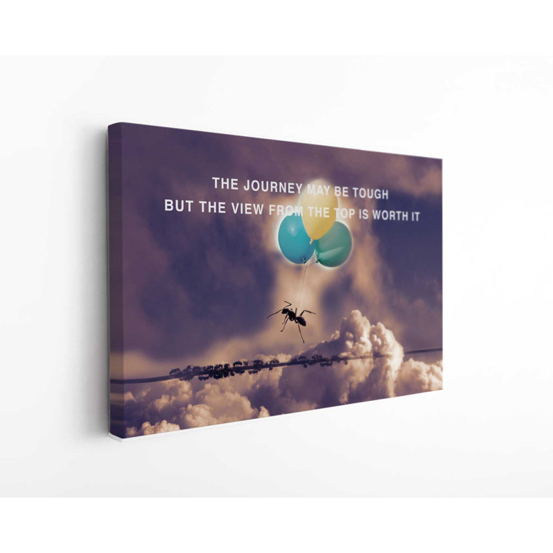 «The Journey May Be bien Ant», reproduction d'art sur toile, art mural, 20" H x 30" W