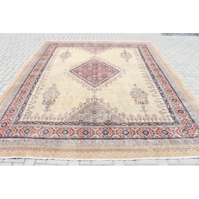 Tapis turc antique beige surdimensionné pour la décoration tribale et la vente en gros