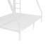 Lit superposé simple au-dessus de double en métal pour les adolescents et les adultes, peu encombrant / sans sommier tapissier, blanc