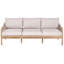 Garden Sofa with Table 3 Seater SUMBA Acacia Wood Light Brown