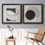 Moderniste Neutre III, ensemble de 2 reproductions d'art sur toile encadrées-1143163480-1143163481