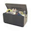 Coffre de rangement de terrasse en plastique gris de 757 litres (200 gallons) avec roulettes et couvercle verrouillable.-226536748-226536750