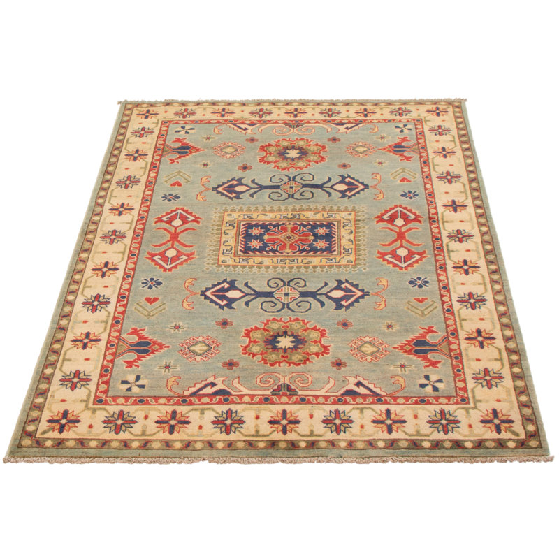 Tapis bleu clair Finest Ghazni 4 pi 11 po x 6 pi 5 po