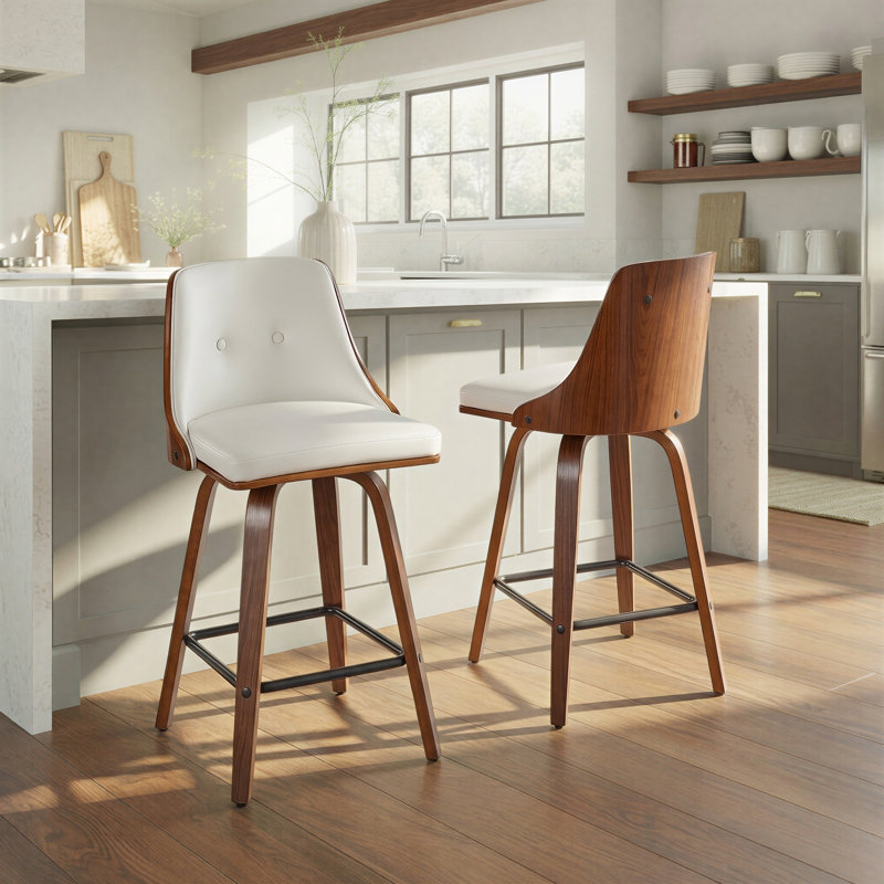 Tabouret de comptoir Archaimbaud, Blanc